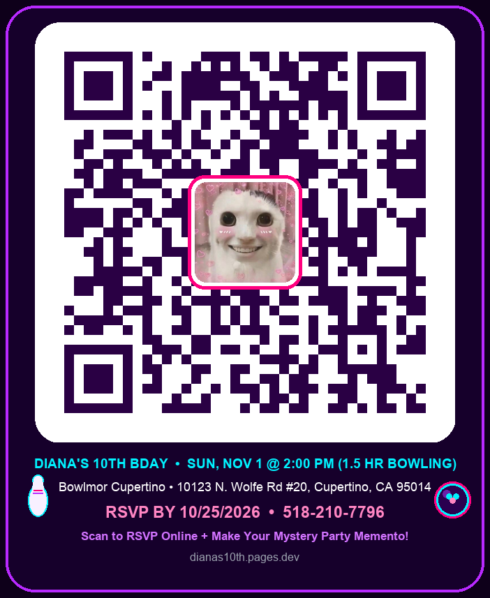 Diana's 10th Birthday QR Code